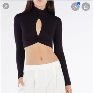 NWT BCBG turtleneck crop top